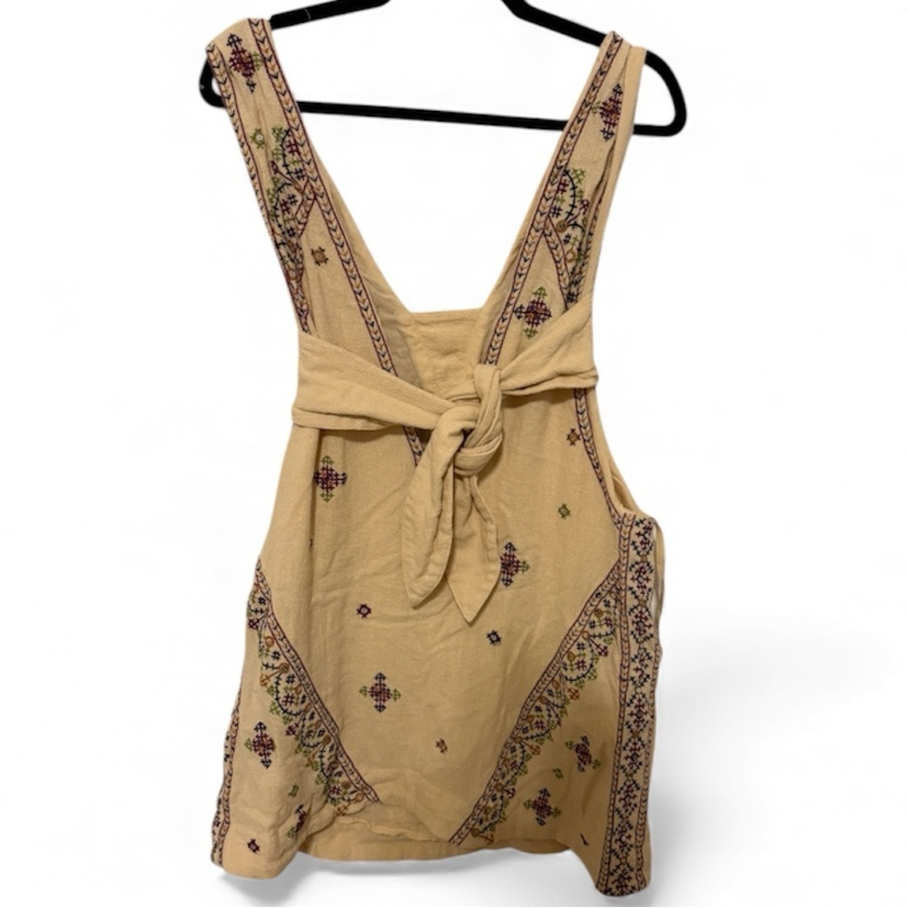 Free People Embellished Tan Sleeveless Dress - Picture 2 of 6
